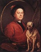 HOGARTH, William The Painter and his Pug f oil painting